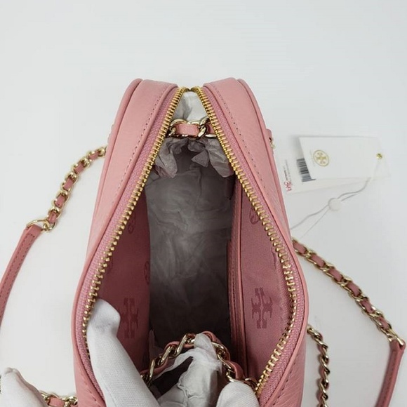 New Tory Burch Bombe W. Chain Pink Cross Body Bag - Picture 6 of 8